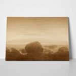 Πίνακας σε Καμβά CASPAR DAVID FRIEDRICH - MOONRISE ON AN EMPTY SHORE