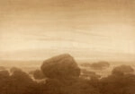 Πίνακας σε Καμβά CASPAR DAVID FRIEDRICH - MOONRISE ON AN EMPTY SHORE