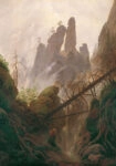 Πίνακας σε Καμβά CASPAR DAVID FRIEDRICH - ROCKY LANDSCAPE IN THE ELBE SANDSTONE MOUNTAINS