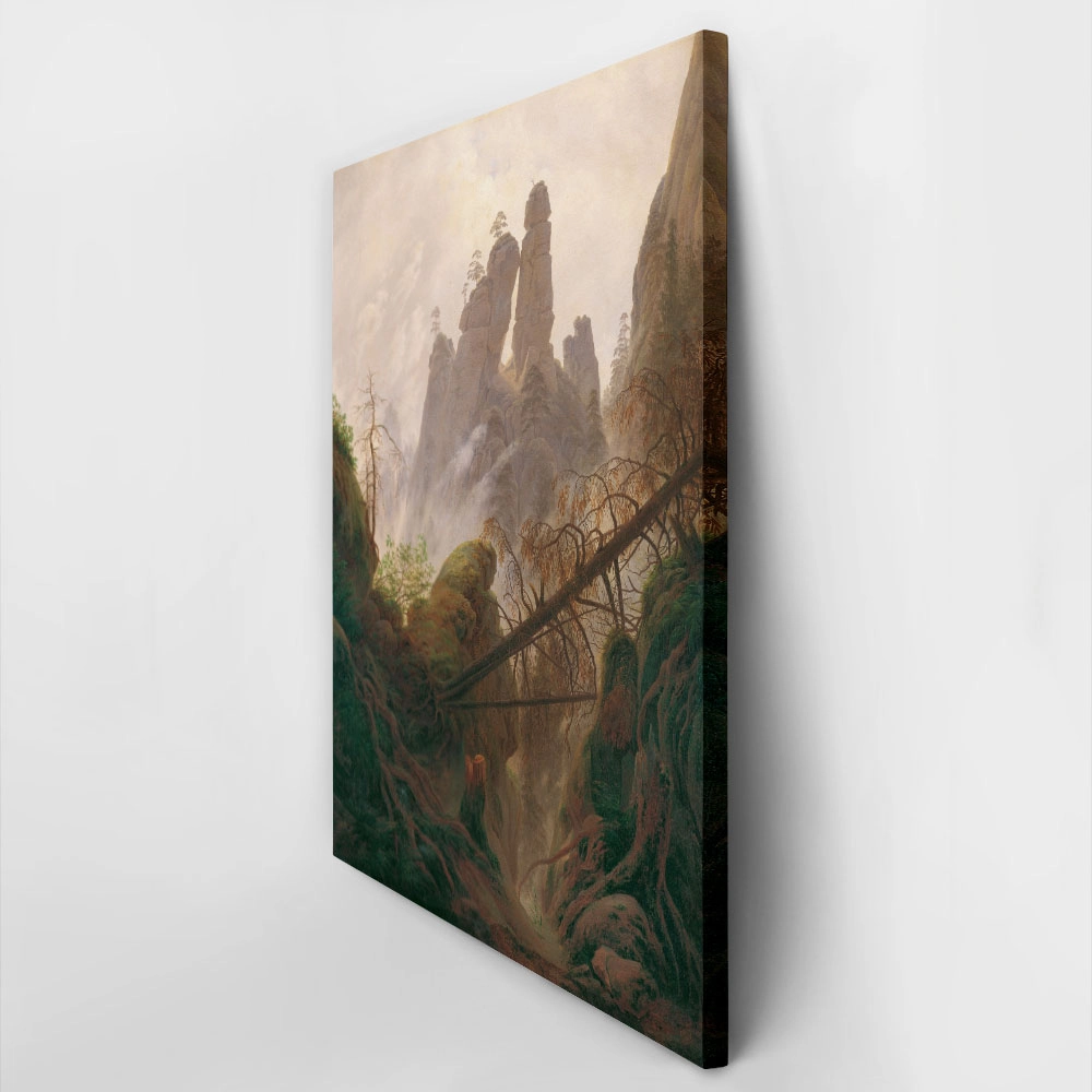 Πίνακας σε Καμβά CASPAR DAVID FRIEDRICH - ROCKY LANDSCAPE IN THE ELBE SANDSTONE MOUNTAINS