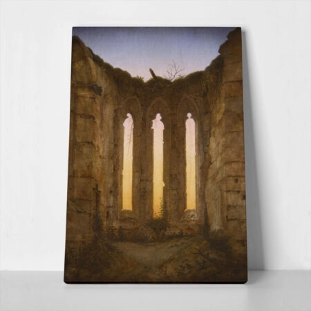 Πίνακας σε Καμβά CASPAR DAVID FRIEDRICH - RUINS OF THE OYBIN - Caspar David Friedrich