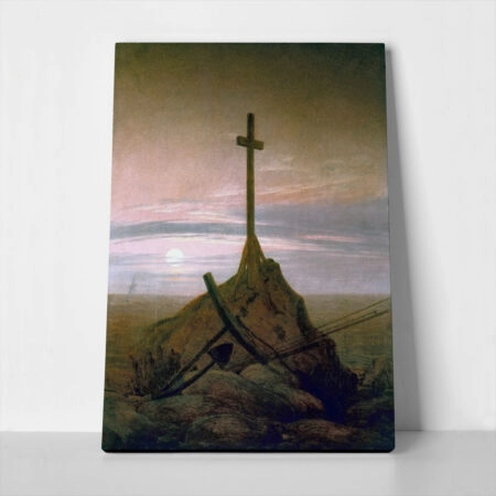 Πίνακας σε Καμβά CASPAR DAVID FRIEDRICH - THE CROSS BESIDE THE BATLIC - Caspar David Friedrich