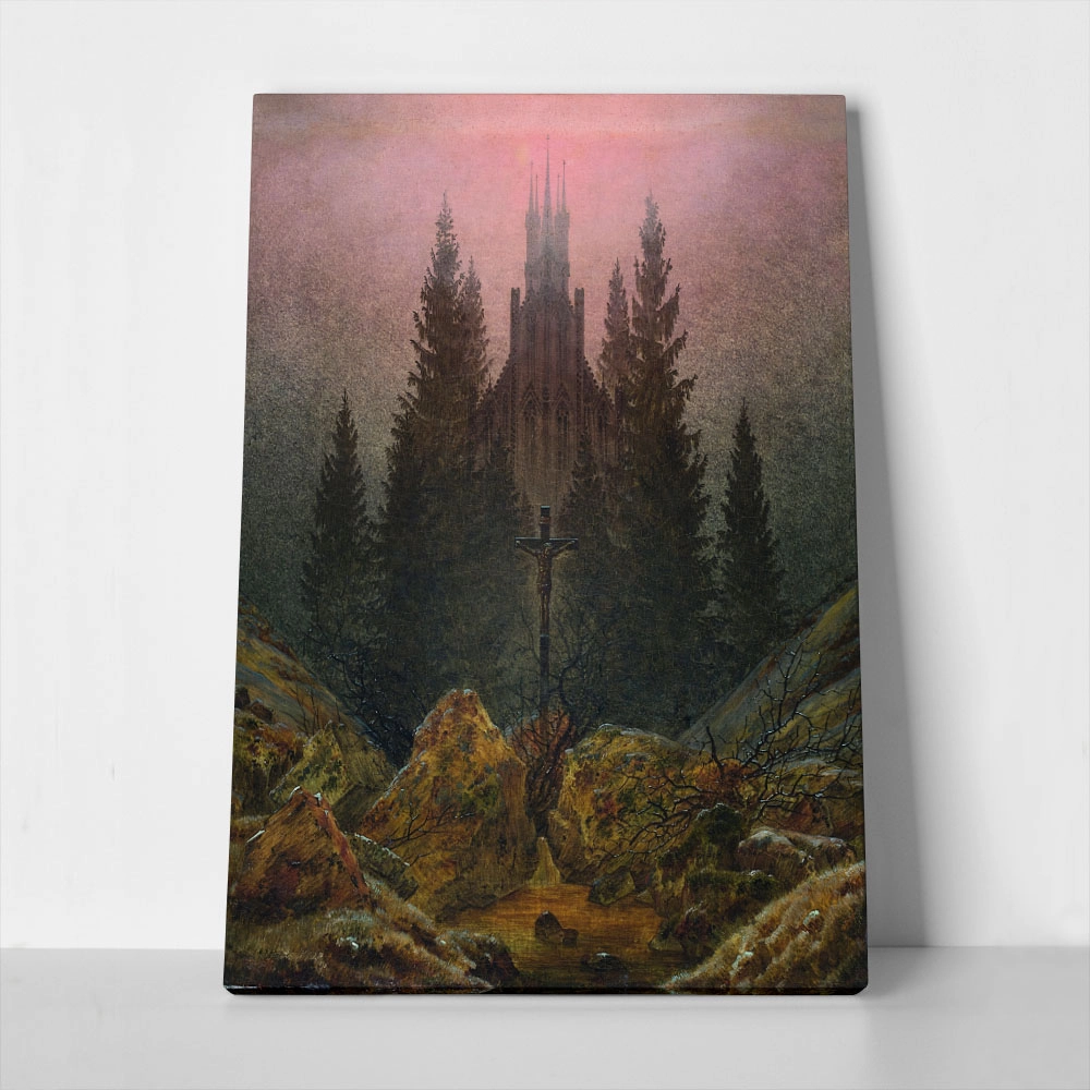 Πίνακας σε Καμβά CASPAR DAVID FRIEDRICH - THE CROSS IN THE MOUNTAINS