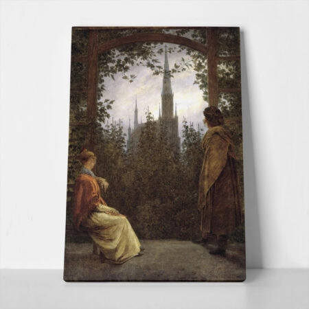 Πίνακας σε Καμβά CASPAR DAVID FRIEDRICH - THE GAZEBO - Caspar David Friedrich