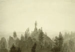 Πίνακας σε Καμβά CASPAR DAVID FRIEDRICH - THE STATUE OF THE MADONNA IN THE MOUNTAINS