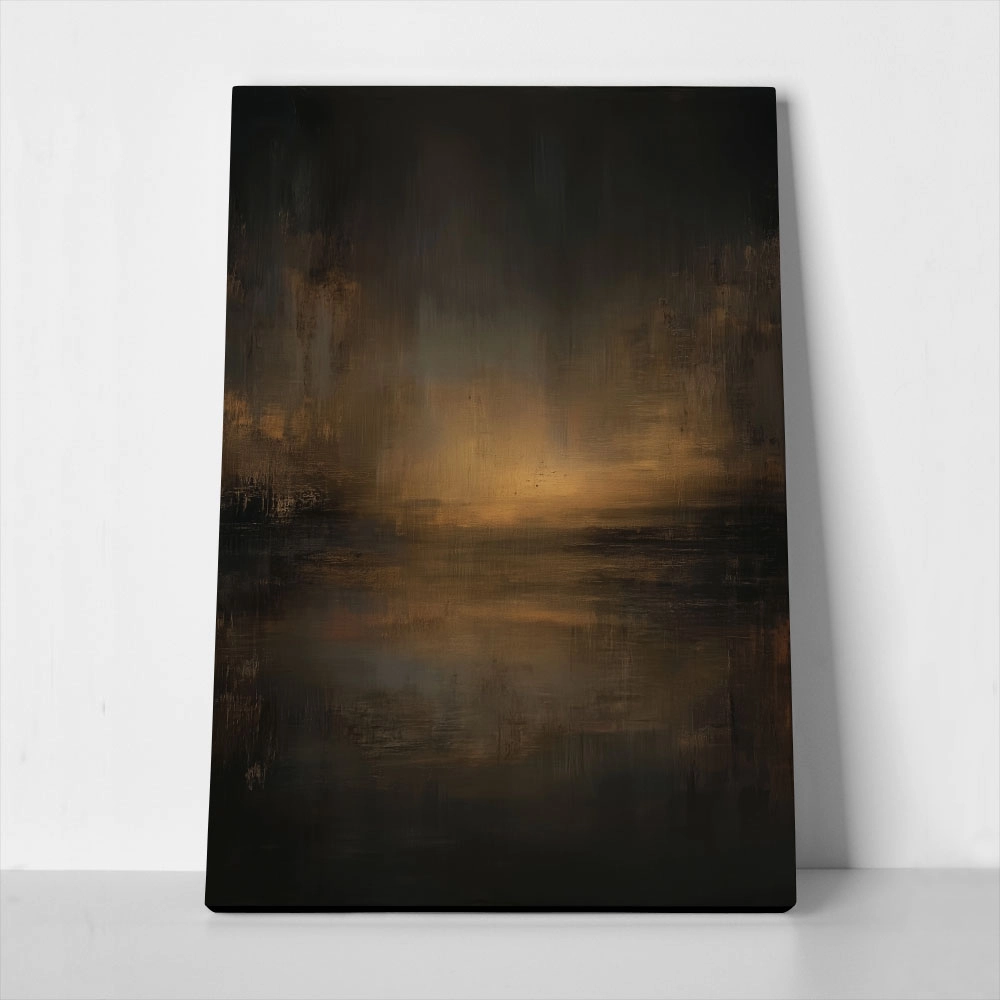 Πίνακας σε Καμβά DARK MOODY BROWN