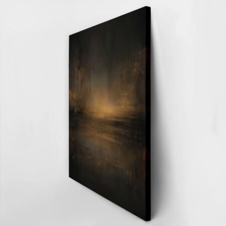 Πίνακας σε Καμβά DARK MOODY BROWN -  Sticky 2