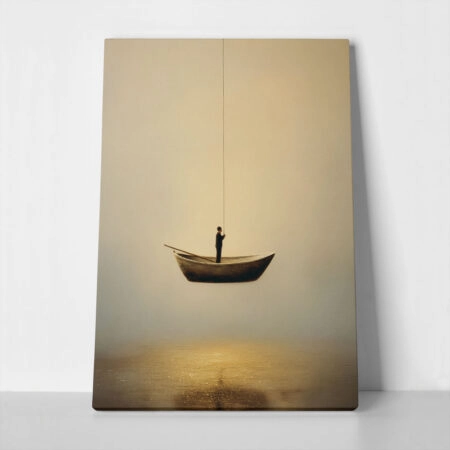 Πίνακας σε Καμβά FLOATING BOAT - 