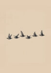 Πίνακας σε Καμβά JAPANDI FLYING BIRDS 2
