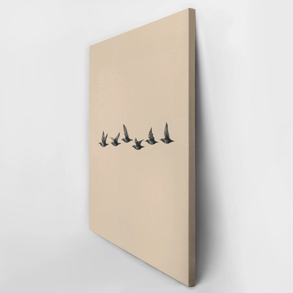 Πίνακας σε Καμβά JAPANDI FLYING BIRDS 2