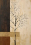 Πίνακας σε Καμβά JAPANDI TREE SILHOUETTE