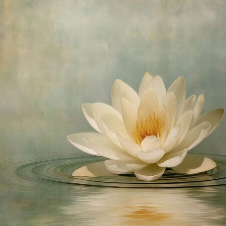 Πίνακας σε Καμβά JAPANDI WATER LILY -  Sticky 5
