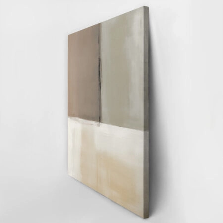 Πίνακας σε Καμβά MINIMALIST ABSTRACT BEIGE AND GRAY -  Sticky 2