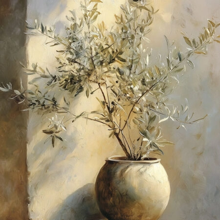 Πίνακας σε Καμβά OLIVE TREE IN POT -  Sticky 11