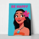 Πίνακας σε Καμβά PRINCESS BE HAPPY