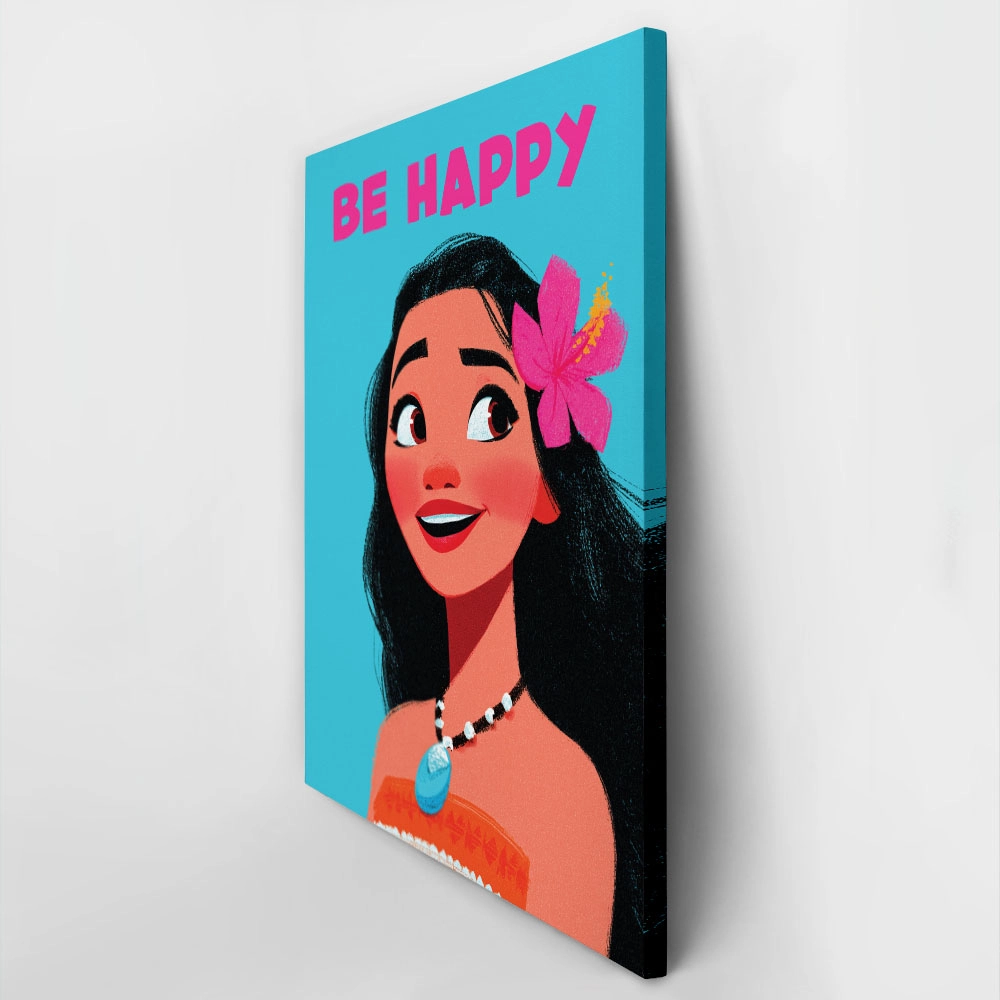 Πίνακας σε Καμβά PRINCESS BE HAPPY