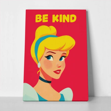 Πίνακας σε Καμβά PRINCESS BE KIND