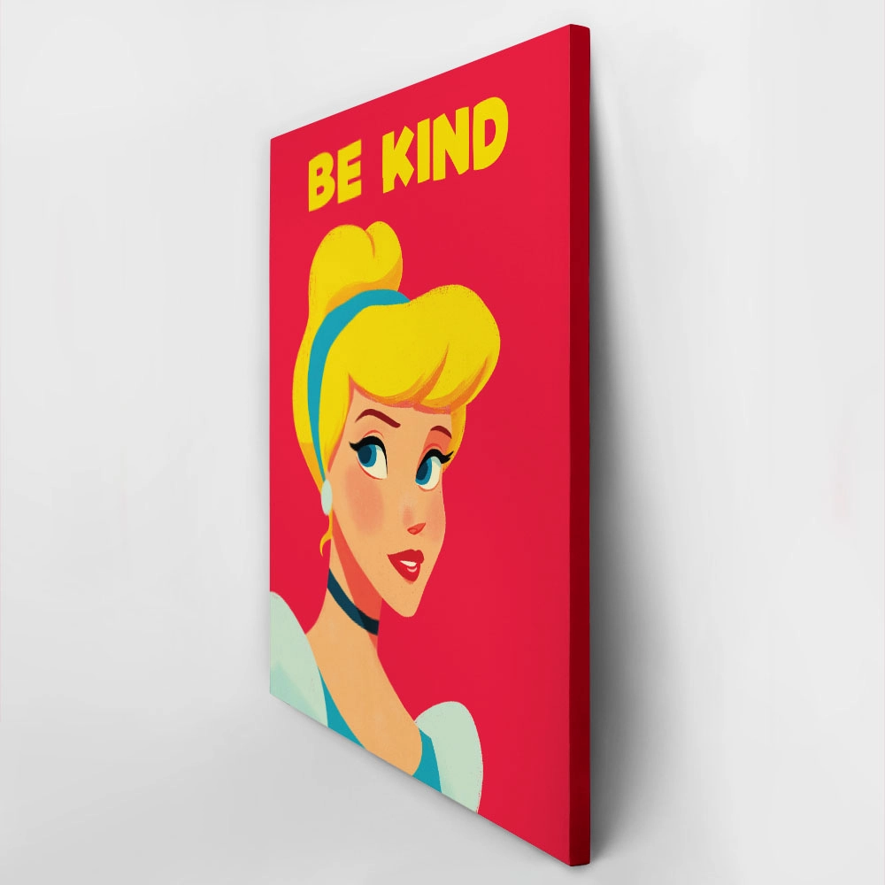 Πίνακας σε Καμβά PRINCESS BE KIND
