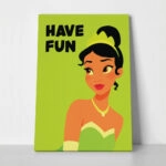 Πίνακας σε Καμβά PRINCESS HAVE FUN
