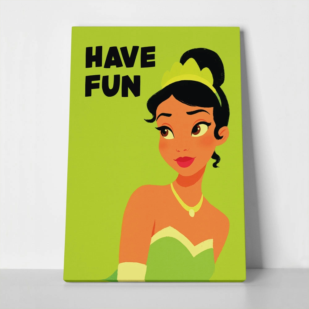 Πίνακας σε Καμβά PRINCESS HAVE FUN