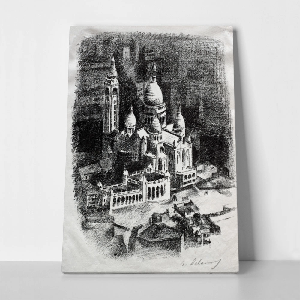 Πίνακας σε Καμβά ROBERT DELAUNAY - LA BUTTE MONTMARTRE ET LE SACRÉ-COEUR