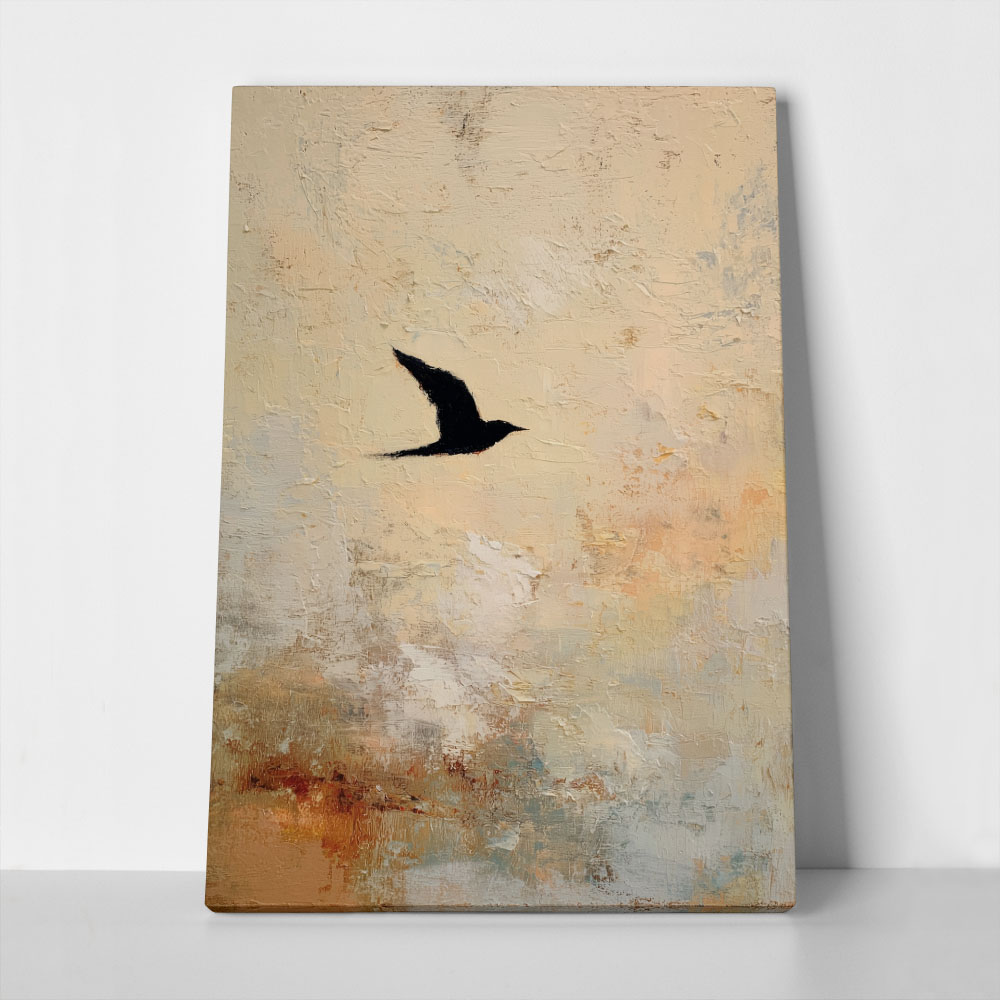 Πίνακας σε Καμβά TEXTURED BIRD