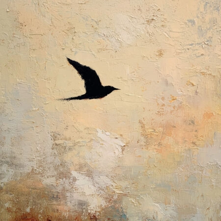 Πίνακας σε Καμβά TEXTURED BIRD -  Sticky 5