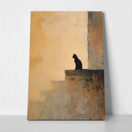 Πίνακας σε Καμβά TEXTURED CAT