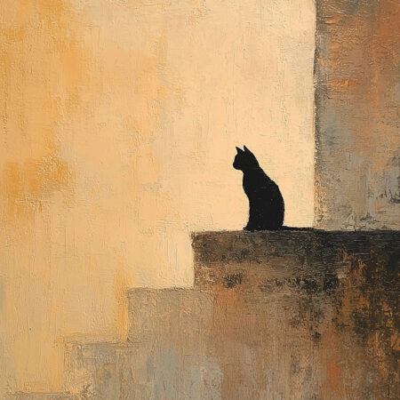 Πίνακας σε Καμβά TEXTURED CAT -  Sticky 5