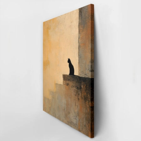 Πίνακας σε Καμβά TEXTURED CAT -  Sticky 2