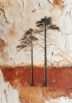 Πίνακας σε Καμβά TEXTURED PINE TREES