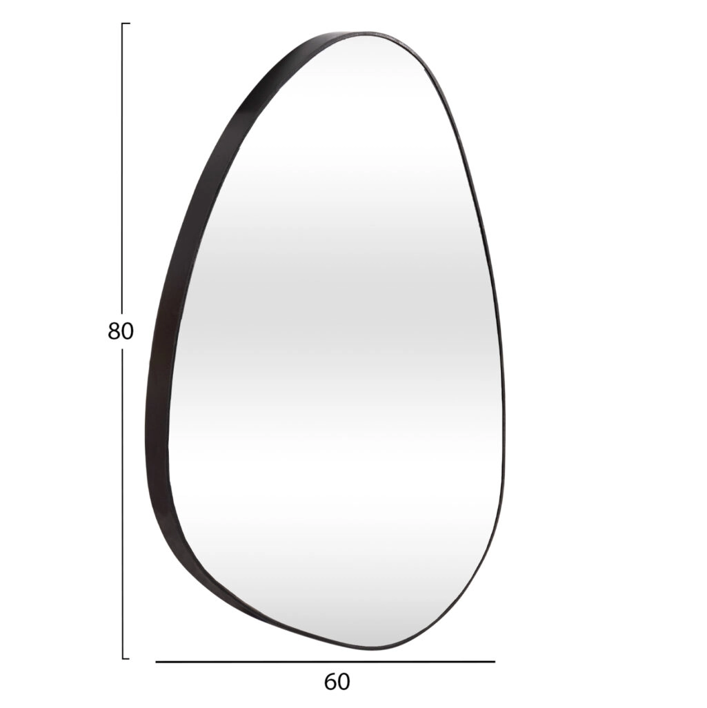 WALL MIRROR IRREGU HM4487.11 WITH MDF FRAME IN BLACK 60x80H cm