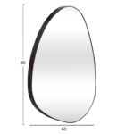 WALL MIRROR IRREGU HM4487.11 WITH MDF FRAME IN BLACK 60x80H cm