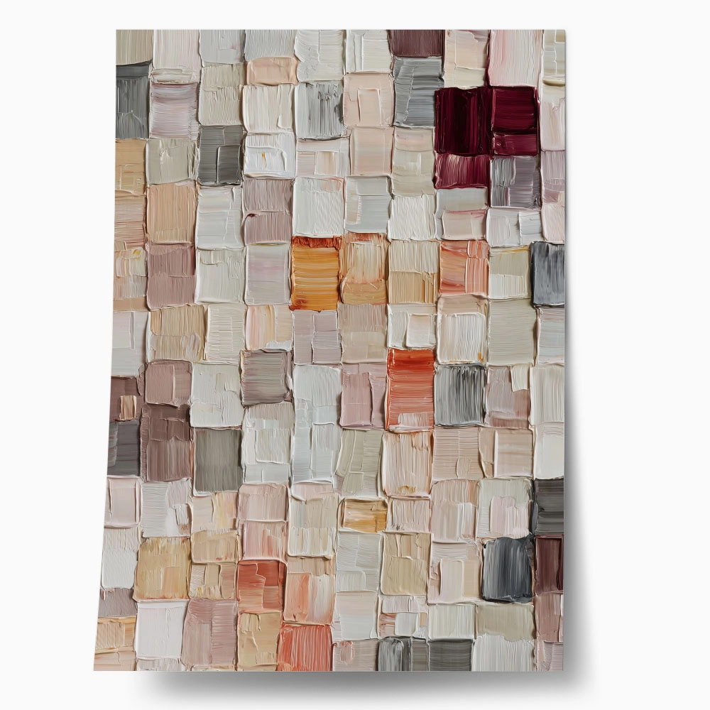Poster ABSTRACT TEXTURED BLOCKS 2