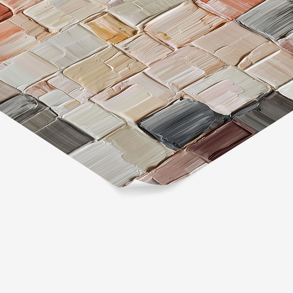 Poster ABSTRACT TEXTURED BLOCKS 2