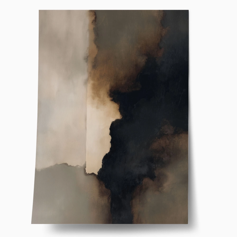 Poster ABSTRACT TEXTURED BROWN AND GRAY