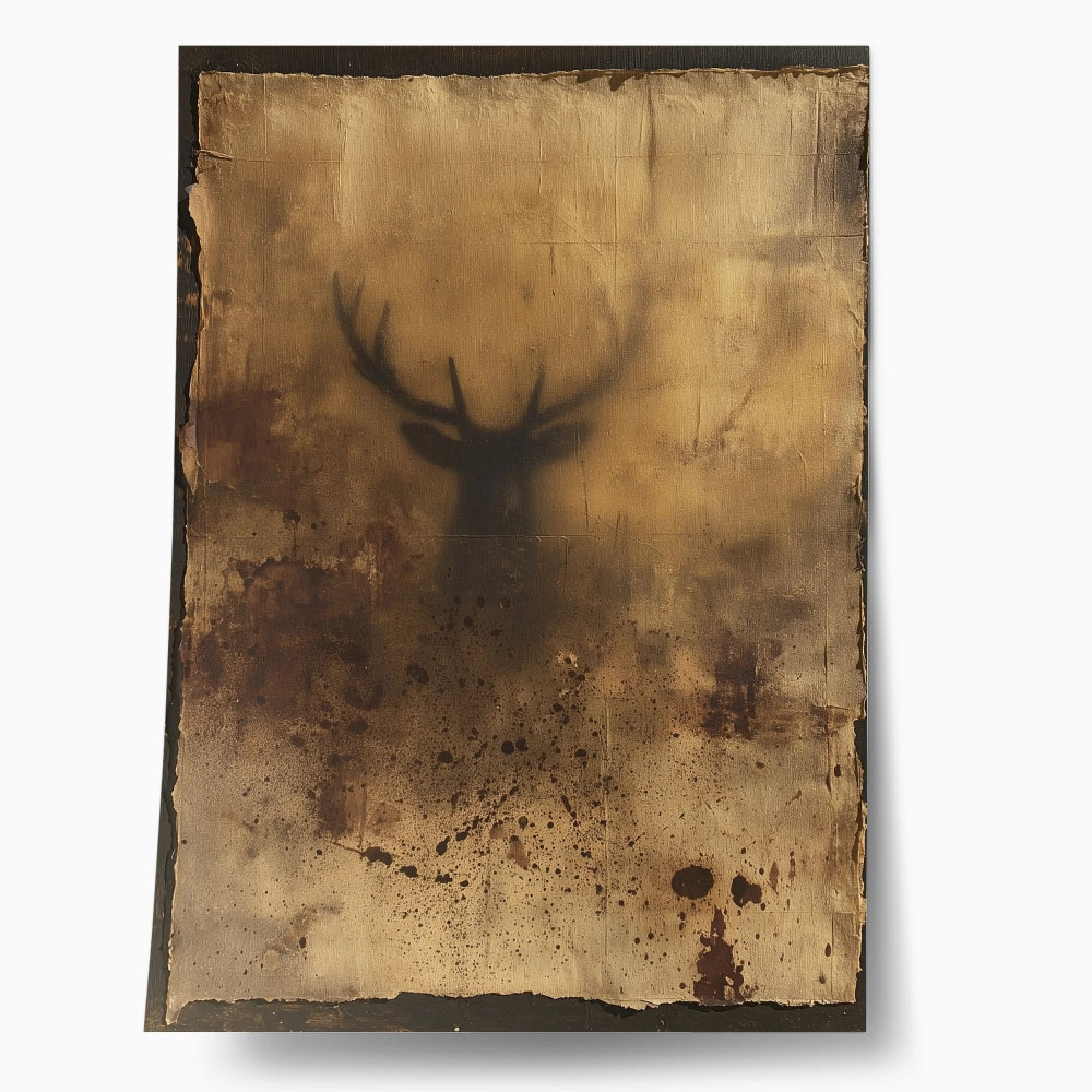 Poster ABSTRACT TEXTURED BROWN DEER