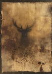 Poster ABSTRACT TEXTURED BROWN DEER