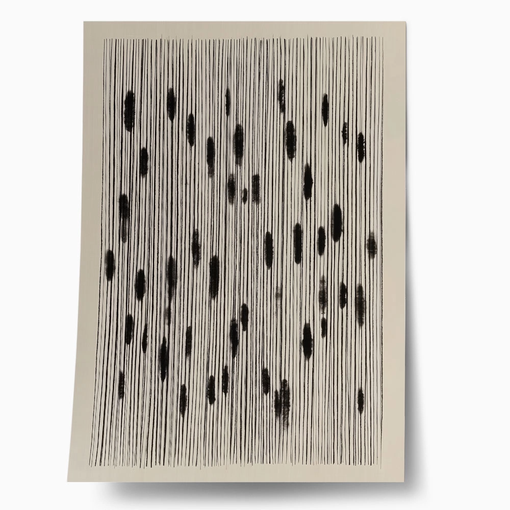 Poster ABSTRACT VERTICAL LINES BEIGE