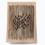 Poster ABSTRACT VERTICAL LINES LIGHT BROWN