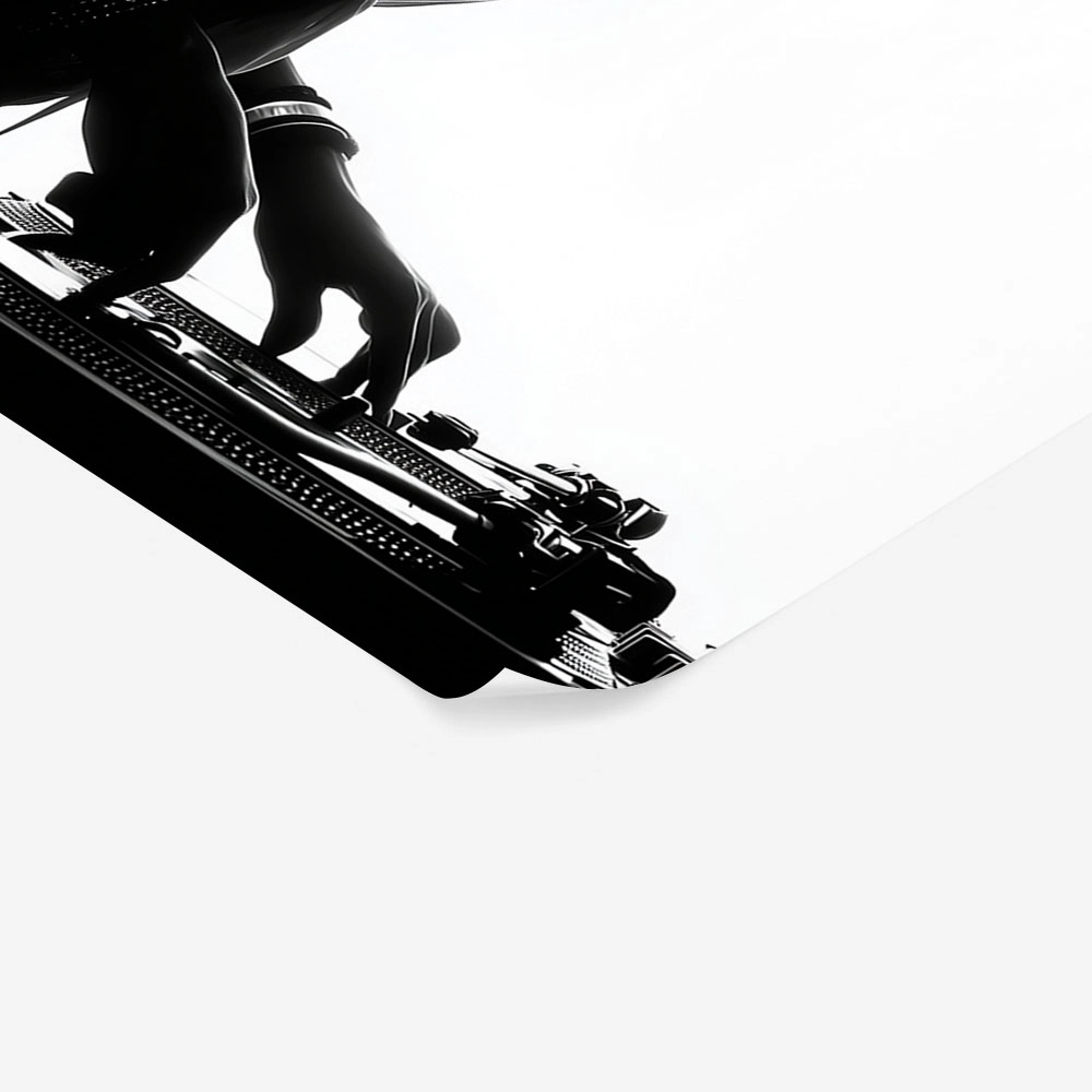 Poster AFROCENTRIC DJ BLACK AND WHITE