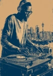 Poster AFROCENTRIC DJ SKETCH