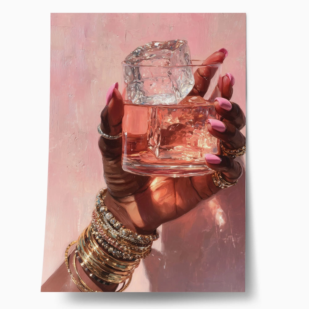Poster AFROCENTRIC DRINKING PINK