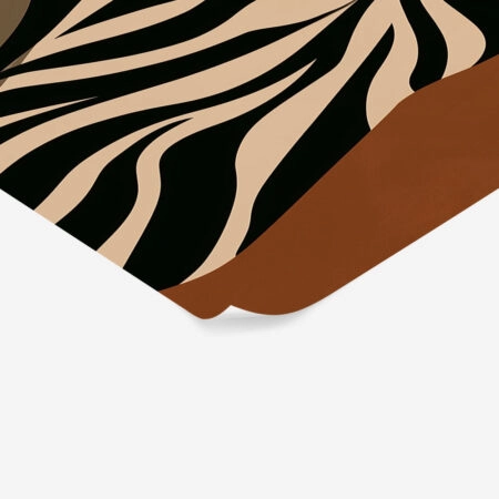 Poster AFROCENTRIC FEMALE SILHOUETTE WITH ZEBRA DRESS -  Sticky 1