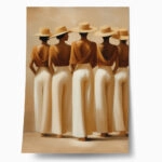 Poster AFROCENTRIC FIVE WOMEN WITH HATS