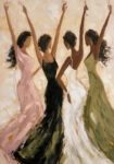 Poster AFROCENTRIC FOUR WOMEN PARTYING