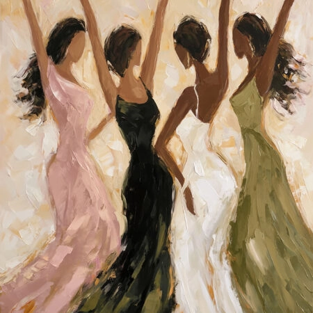 Poster AFROCENTRIC FOUR WOMEN PARTYING -  Sticky 2