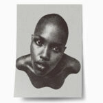 Poster AFROCENTRIC HALFTONE WOMAN PORTRAIT
