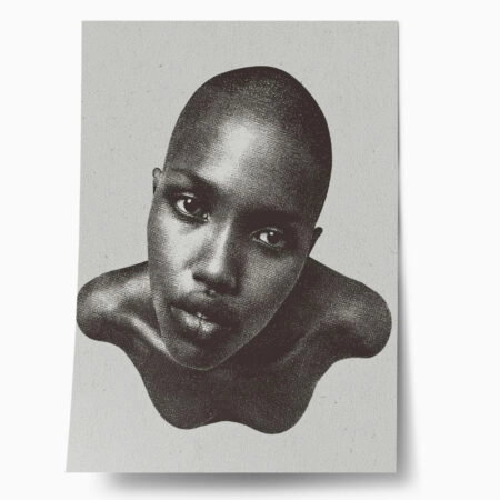 Poster AFROCENTRIC HALFTONE WOMAN PORTRAIT - 