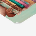 Poster AFROCENTRIC HOLDING BOOKS MINT